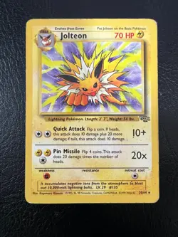 Pokemon WOTC 1999 Jungle Base Set Jolteon Rare Vintage Pokemon Card - Image 1
