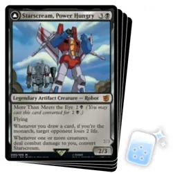 Starscream, Power Hungry X4 Transformers Magic MTG MINT CARD - Image 1