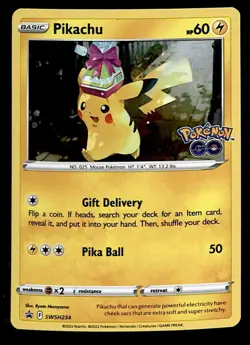 Pikachu Holo Black Star Promo SWSH 234, NM Pokemon Card - Image 1
