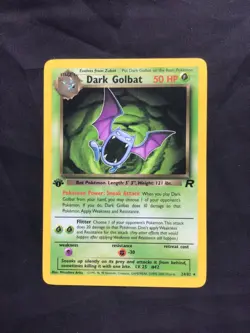 Pokemon Cards: Team Rocket 1st Edition Rare: Dark Golbat 24/82 - Image 1