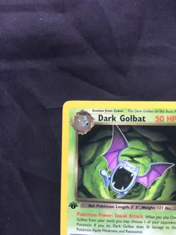 Pokemon Cards: Team Rocket 1st Edition Rare: Dark Golbat 24/82 - Image 2