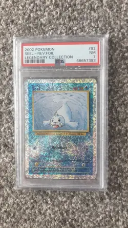 POKEMON CARD 2002 SEEL REVERSE FOIL/HOLO LEGENDARY COLLECTION #92 GRADED PSA 7 - Image 1