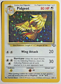 Pokemon TCG Pidgeot Rare Holo Card #8/64 Jungle - Image 1