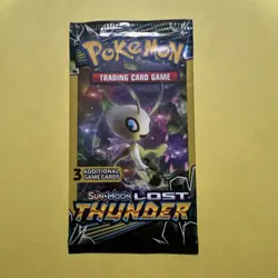 Pokemon Lost Thunder 3 Card Pack - Celebi Art - Image 1