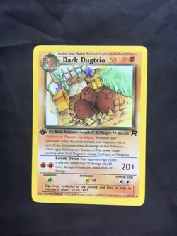 Pokemon Cards: Team Rocket 1st Edition Rare: Dark Dugtrio 23/82 - Image 1