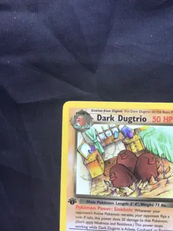 Pokemon Cards: Team Rocket 1st Edition Rare: Dark Dugtrio 23/82 - Image 2