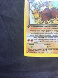 Pokemon Cards: Team Rocket 1st Edition Rare: Dark Dugtrio 23/82 - Image 5