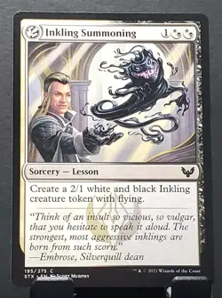 2021 MTG 195/275 INKLING SUMMONING Sorcery Strixhaven Common card?NM/MT - Image 1