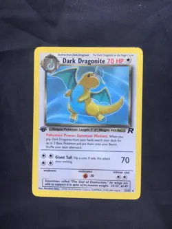 Pokemon Cards: Team Rocket 1st Edition Rare: Dark Dragonite 22/82 - Image 1