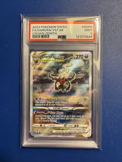 PSA 9 Darkrai VSTAR GG50 Crown Zenith Galarian Gallery Ultra Rare Pokemon Card - Image 1