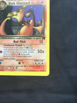 Pokemon Cards: Team Rocket 1st Edition Rare: Dark Charizard 21/82 - Image 4