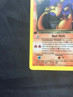 Pokemon Cards: Team Rocket 1st Edition Rare: Dark Charizard 21/82 - Image 5