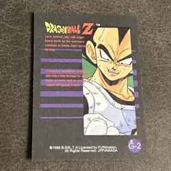 1999 FUNimation Dragon Ball Z DBZ Card G-2 Son Goku Gold Foil JPP/AMADA Super - Image 5
