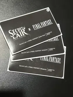 MTG Secret Lair Final Fantasy Grimoire Weapons Game Over Rainbow Foil Set | NEW - Image 1