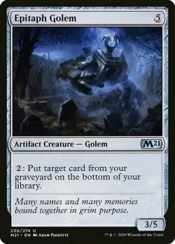 MTG Core 2021 U Epitaph Golem #230 PLAYSET x4 4x - Image 1