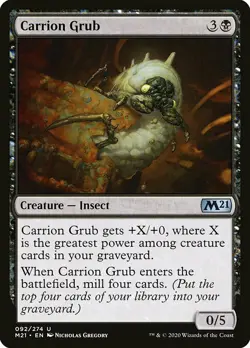 MTG Core 2021 U Carrion Grub #092 PLAYSET x4 4x - Image 1