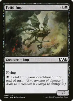 MTG Core 2021 C Fetid Imp #098 PLAYSET x4 4x - Image 1