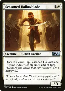 MTG Core 2021 U Seasoned Hallowblade #034 PLAYSET x4 4x - Image 1