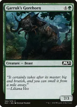MTG Core 2021 C Garruk's Gorehorn #184 PLAYSET x4 4x - Image 1
