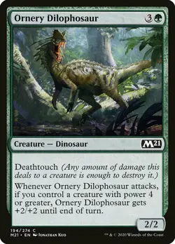 MTG Core 2021 C Ornery Dilophosaur #194 PLAYSET x4 4x - Image 1