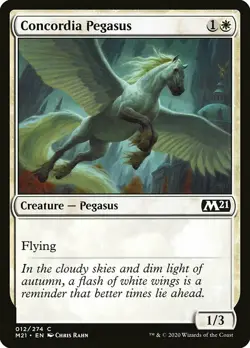 MTG Core 2021 C Concordia Pegasus #012 PLAYSET x4 4x - Image 1