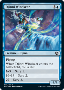 1x Djinni Windseer - Foil MTG Adventures in the Forgotten Realms NM Magic Foil - Image 1