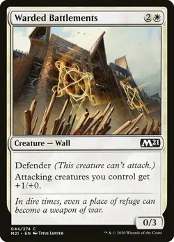 MTG Core 2021 C Warded Battlements #044 PLAYSET x4 4x - Image 1