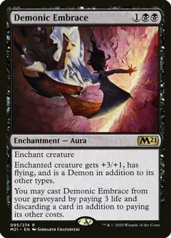 MTG Core 2021 R Demonic Embrace #095 - Image 1