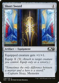 MTG Core 2021 C Short Sword #236 PLAYSET x4 4x - Image 1