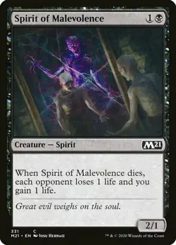 MTG Core 2021 C Spirit of Malevolence #331 PLAYSET x4 4x - Image 1