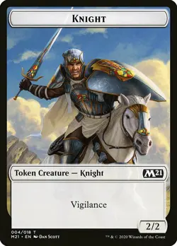 MTG Core 2021 Token Knight #004 PLAYSET x4 4x - Image 1