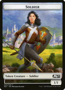 MTG Core 2021 Token Soldier #005 PLAYSET x4 4x - Image 1
