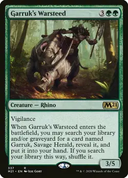 MTG Core 2021 R Garruk's Warsteed #337 - Image 1