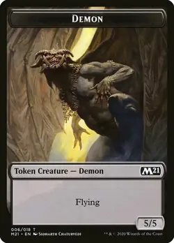 MTG Core 2021 Token Demon #006 PLAYSET x4 4x - Image 1