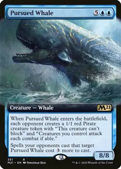 MTG Core 2021 BORDERLESS R Pursued Whale #351 Full Extended Art - Image 1