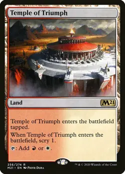 MTG Core 2021 *FOIL* R Temple of Triumph #256 - Image 1