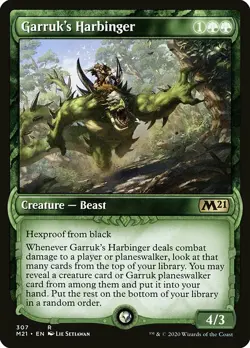 MTG Core 2021 *FOIL* Showcase R Garruk's Harbinger #307 - Image 1