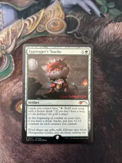 Near Mint MTG Eggnogger's 'Stache FOIL Happy Holidays 2024 Special Occasion x1 - Image 1
