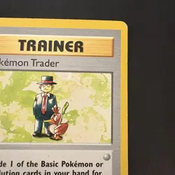 Vintage Non-Holo Rare Shadowless Pokemon Trader 077/102 Base Set WotC 1999 - Image 3