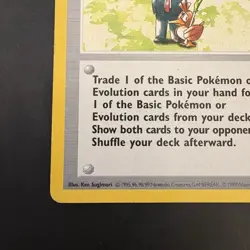 Vintage Non-Holo Rare Shadowless Pokemon Trader 077/102 Base Set WotC 1999 - Image 5