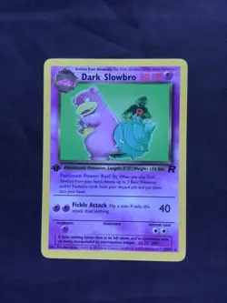 Pokemon Cards: Team Rocket 1st Edition Rare: Dark Slowbro 29/82 - Image 1