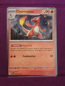 Charmeleon 008/091 - Cosmos holo - Paldean Fates - Pokemon TCG - NM - Image 1
