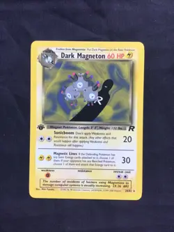 Pokemon Cards: Team Rocket 1st Edition Rare: Dark Magneton 28/82 - Image 1