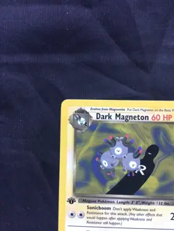 Pokemon Cards: Team Rocket 1st Edition Rare: Dark Magneton 28/82 - Image 2