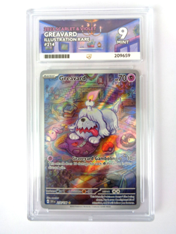 Pokemon Card Greavard 214/198 Holo Graded Ace Grading 9 Slab Rare - Image 1