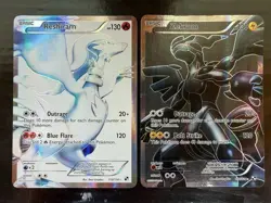 Pokemon Reshiram 113/114 (MP+) Zekrom 114/114 (MP) Black and White Holo Full Art - Image 1