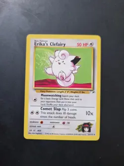 ERIKA'S CLEFAIRY #25/132 Gym Heroes Rare Pokemon Gaming Card WOTC NM Colourless - Image 1