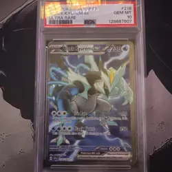 POKEMON 2024 Surging Sparks Ultra Rare Full Art BLACK KYUREM EX #218 PSA 10 Gem - Image 1