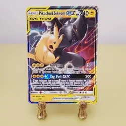 2019 Pokemon TCG Pikachu & Zekrom GX 33/181 Sun & Moon Team Up Ultra Rare LP - Image 1