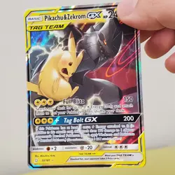 2019 Pokemon TCG Pikachu & Zekrom GX 33/181 Sun & Moon Team Up Ultra Rare LP - Image 5